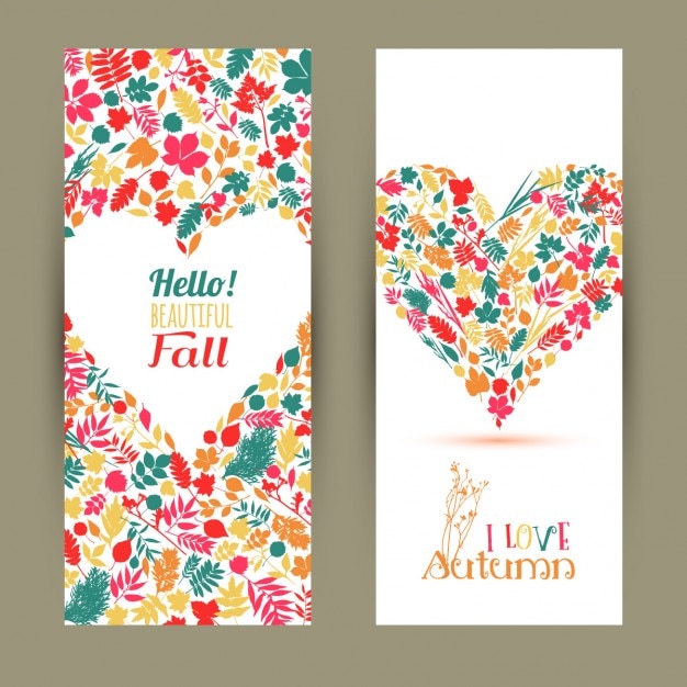 Fall set banners van de herfst seizoen