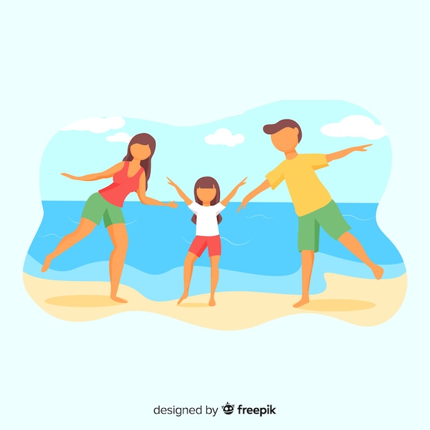 Gratis vector familie buitenshuis