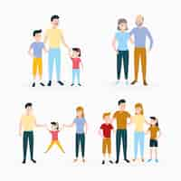 Gratis vector familie ingesteld