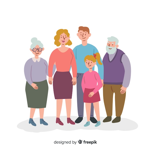 Gratis vector familie portret