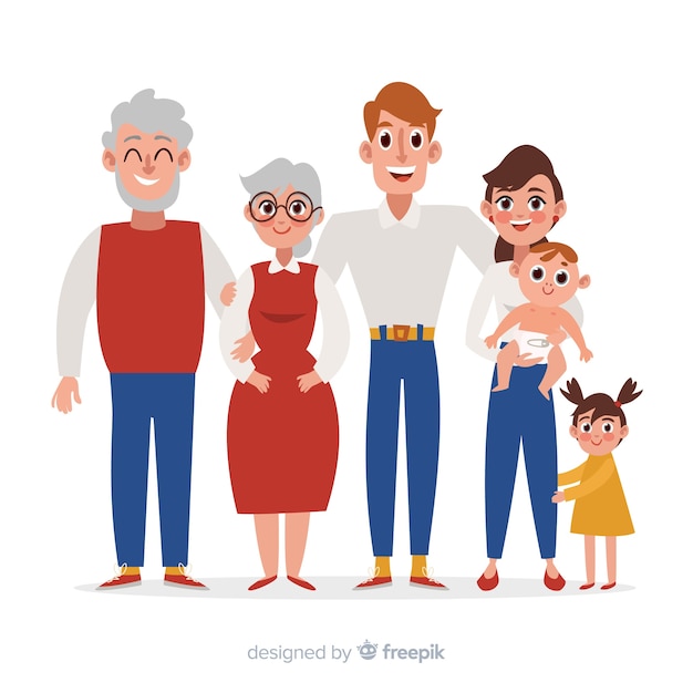 Gratis vector familie portret