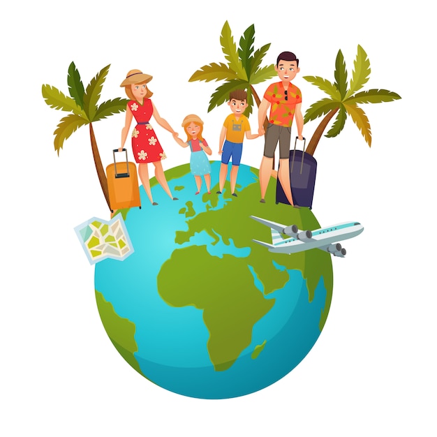 Gratis vector familie vakantie samenstelling