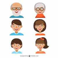 Gratis vector familieleden