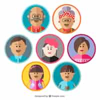 Gratis vector family avatars