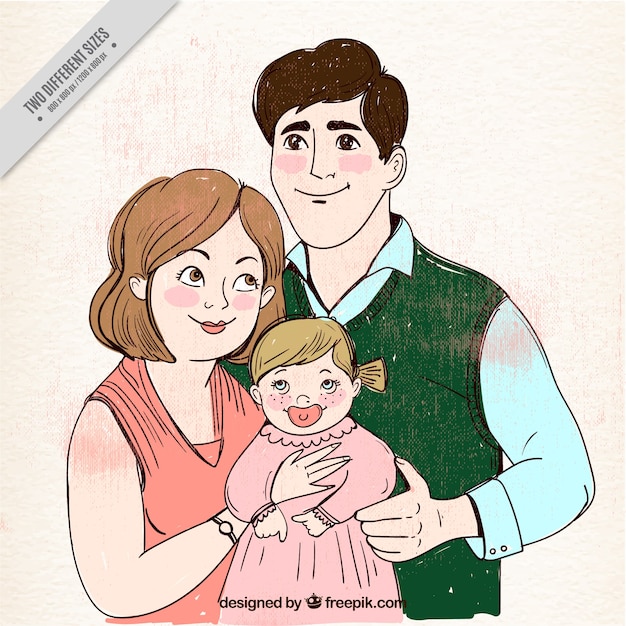 Gratis vector family illustratie achtergrond