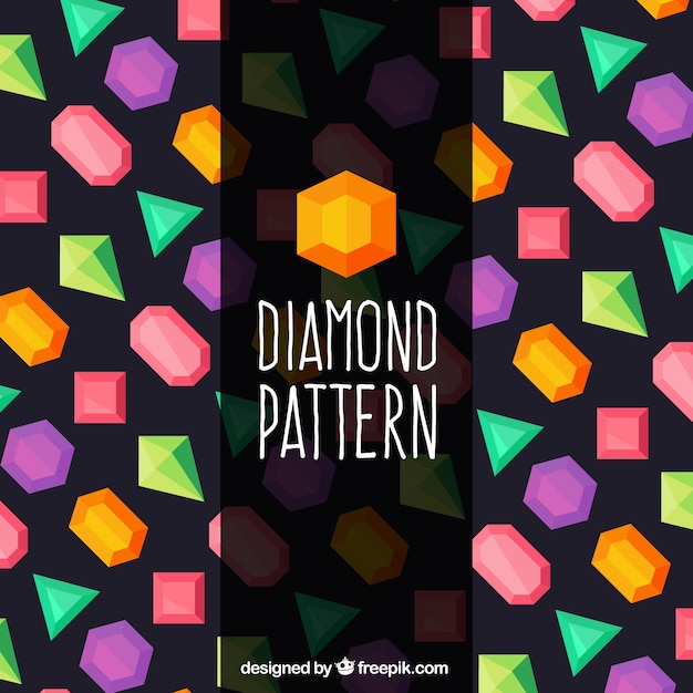 Fantastic patroon met gekleurde edelstenen