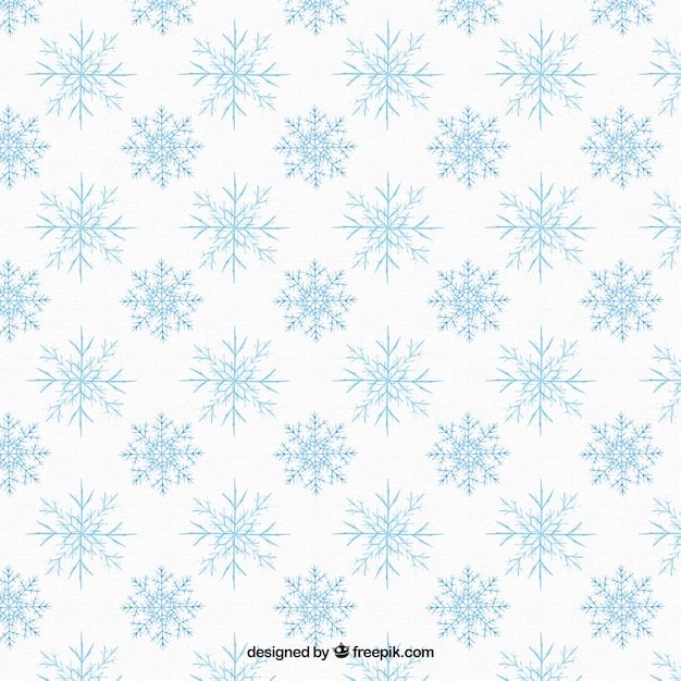 Gratis vector fantastic patroon met sier sneeuwvlokken