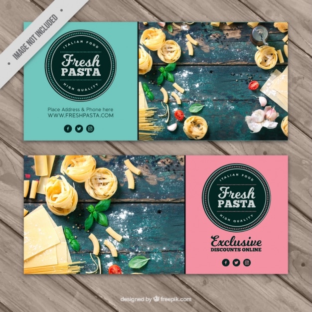 Gratis vector fantastische banners van italiaans restaurant