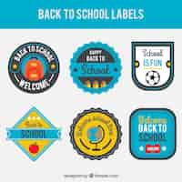 Gratis vector fantastische labels voor terug naar school