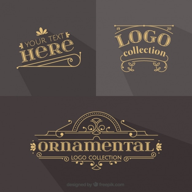 Gratis Vector fantastische sier logo&#39;s in plat design