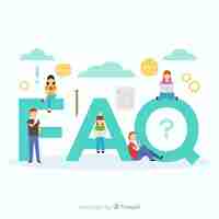 Gratis vector faq-concept