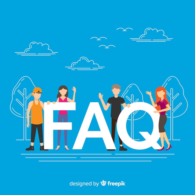 Gratis vector faq-concept