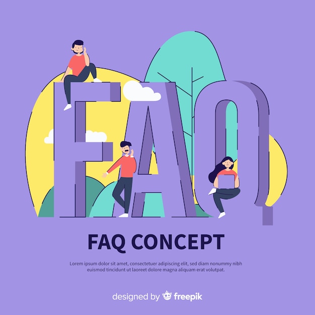 Gratis vector faq-concept