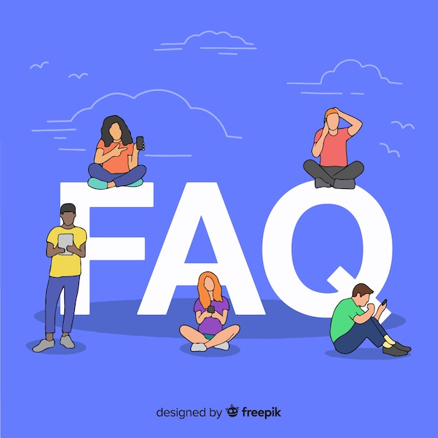 Gratis vector faq-concept