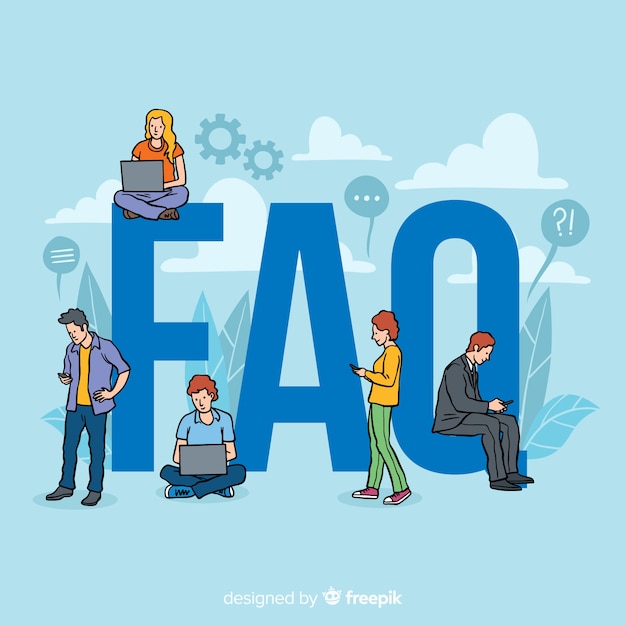 Gratis vector faq-concept