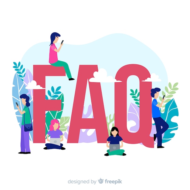 Gratis vector faq-concept