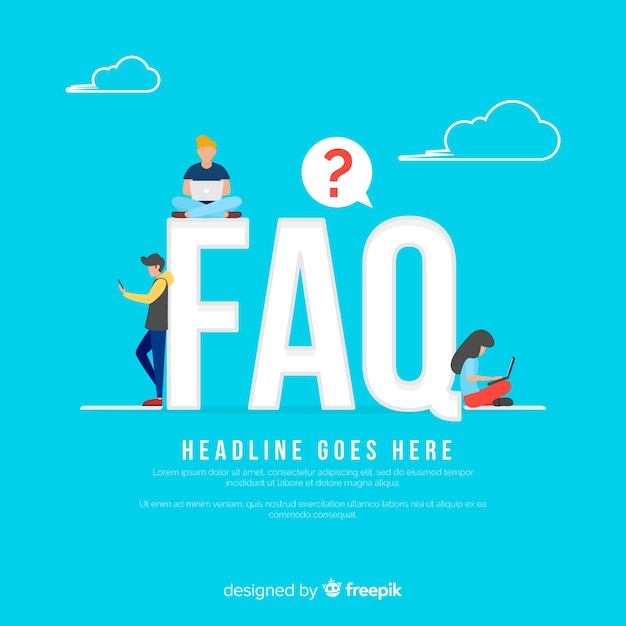 Gratis vector faq-concept