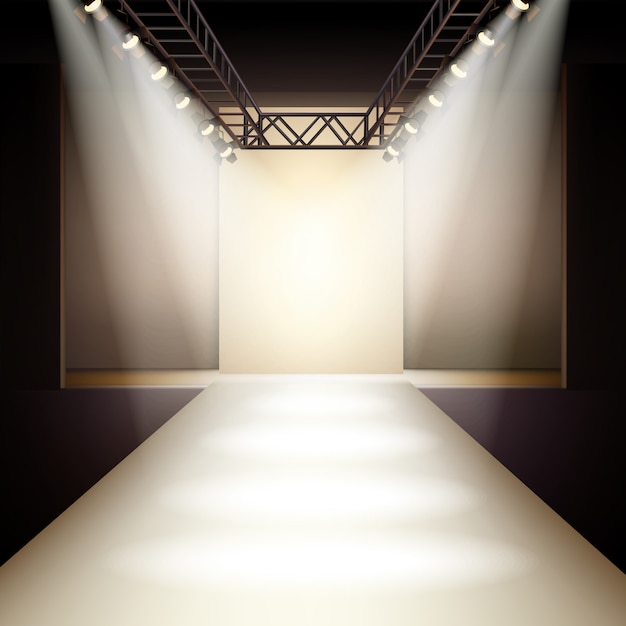 Gratis vector fashion runway achtergrond