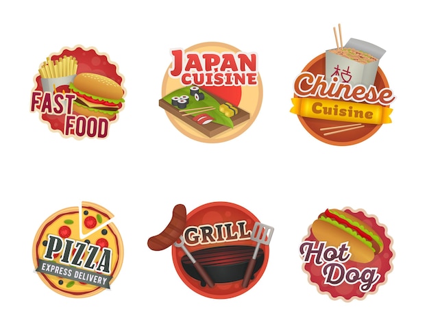 Gratis vector fast food-logo's