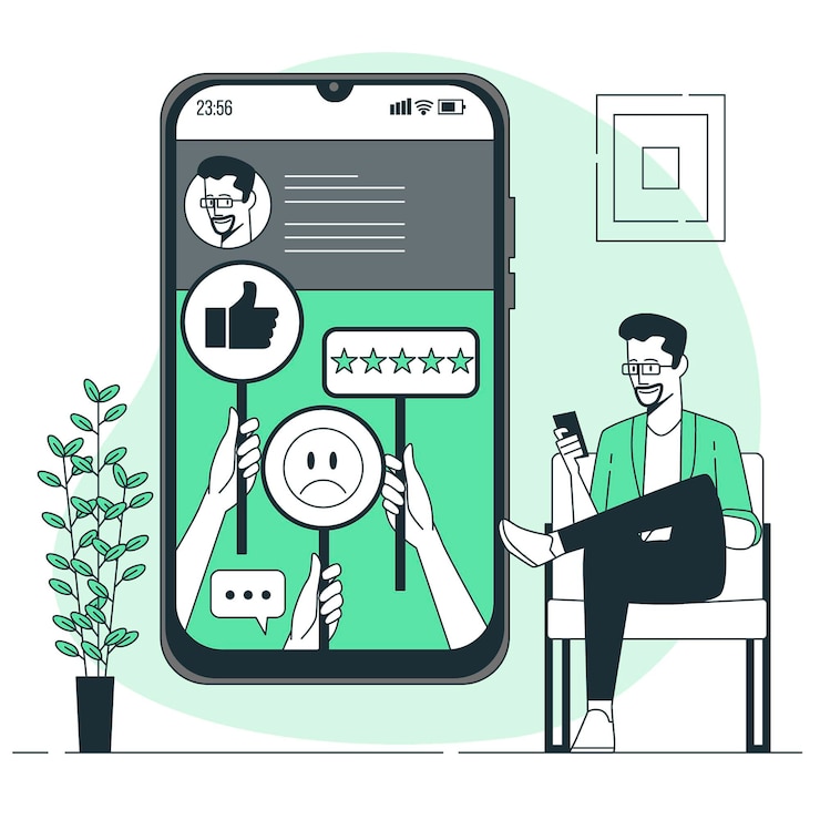 Gratis Vector feedback concept illustratie