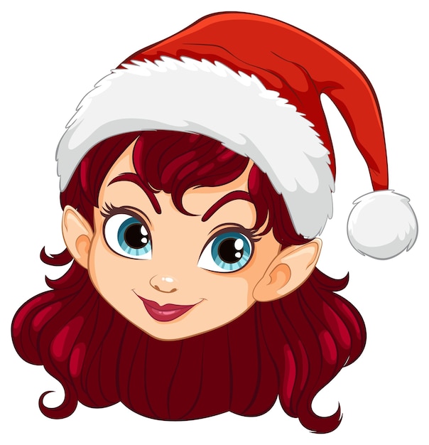 Gratis vector feestelijk elf meisje met kerstvermaak