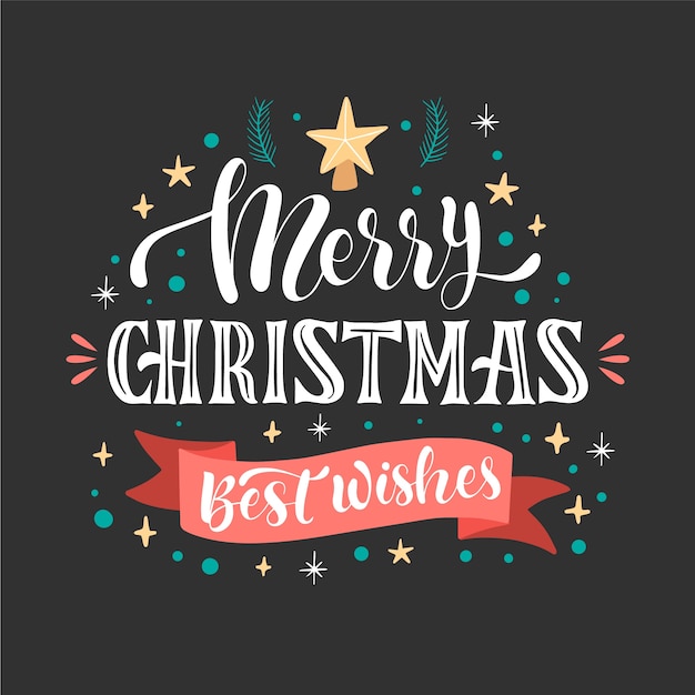 Feestelijke kerstboodschap belettering