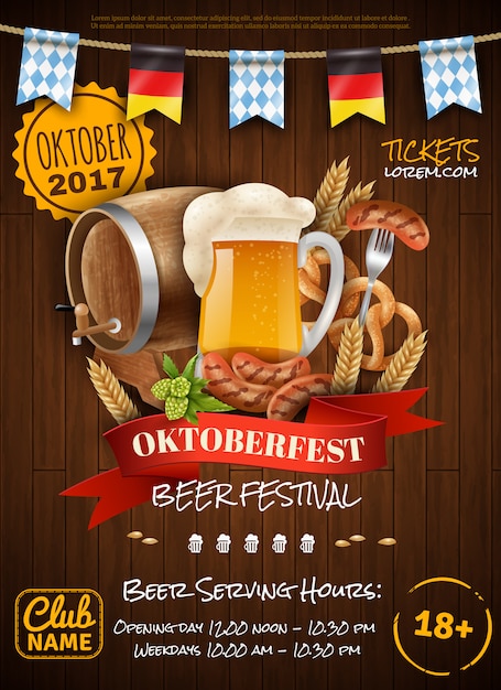 Feestelijke oktoberfest-poster