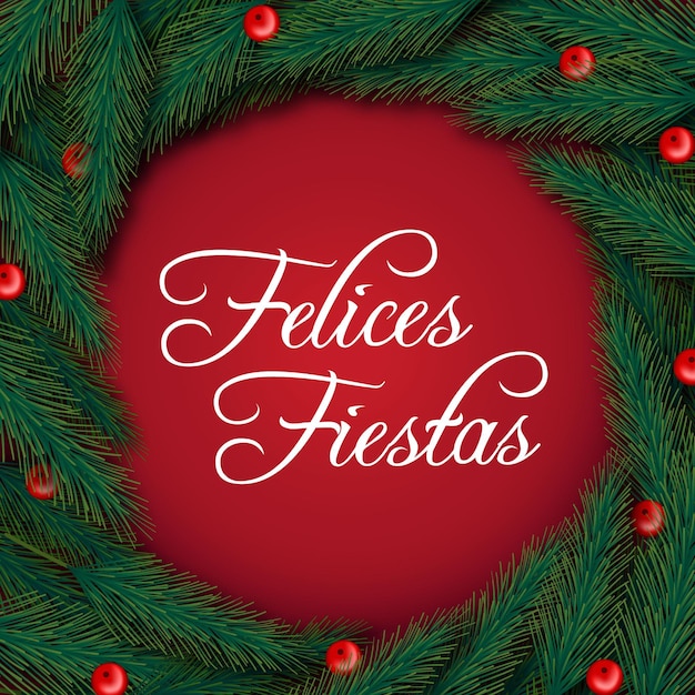 Felices fiestas belettering