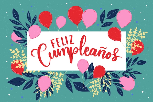 Feliz cumpleaños belettering