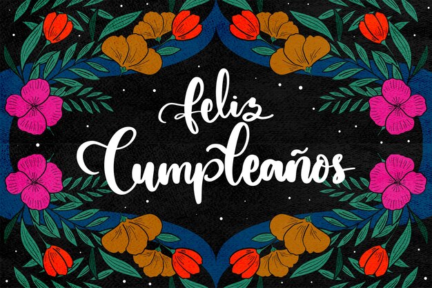 Feliz cumpleaños belettering