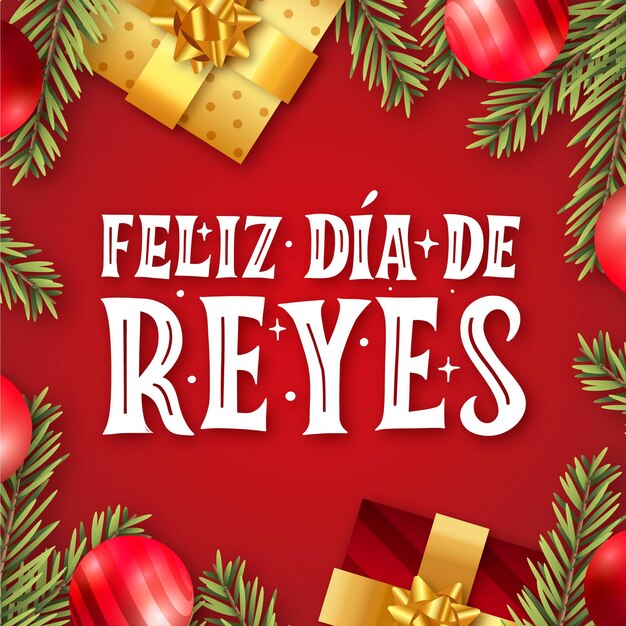 Feliz dia de reyes belettering