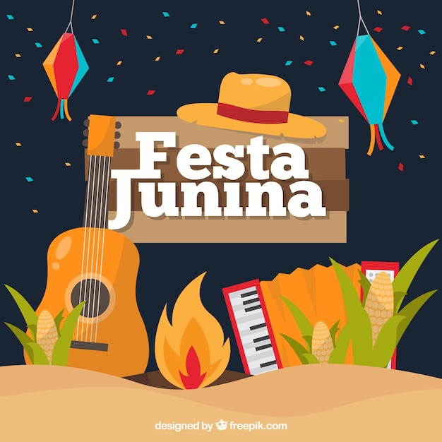 Gratis vector festa junina achtergrond