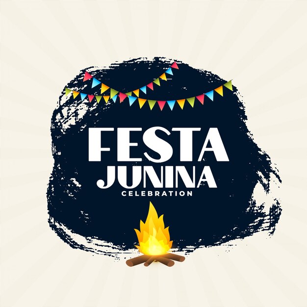 Festa junina braziliaanse festival poster achtergrondontwerp