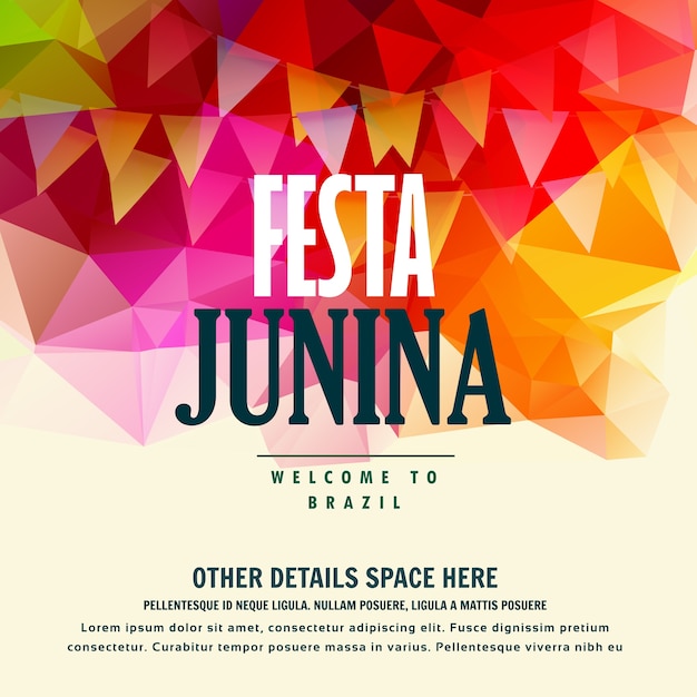 Festa junina braziliaanse juni festival kleurrijke achtergrond