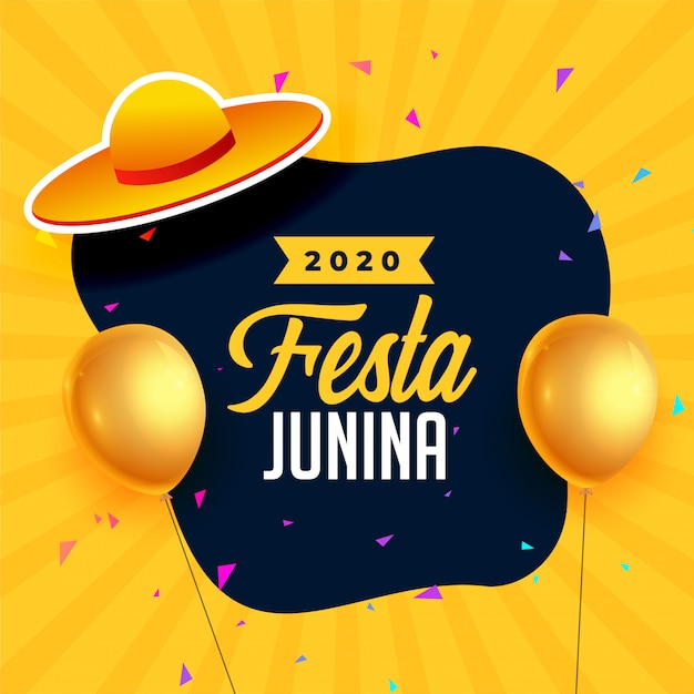 Festa junina festival achtergrond met ballonnen decoratie