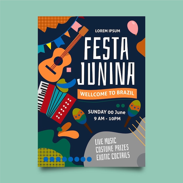 Festa junina flyer ontwerp