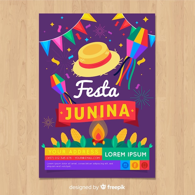 Festa junina flyer sjabloon