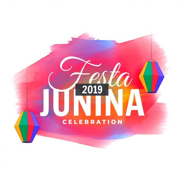Festa Junina kleurrijke aquarel viering