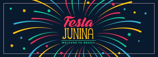 Festa Junina kleurt bannerontwerp
