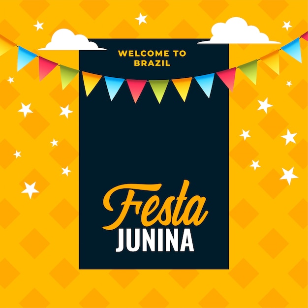 Festa junina-vieringsachtergrond van braziliaans festival