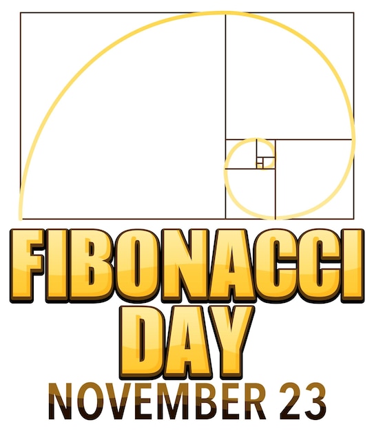 Gratis vector fibonacci dag posterontwerp