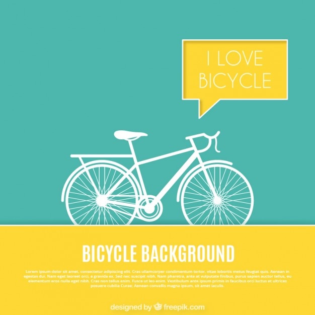 Gratis vector fiets achtergrond met gele details