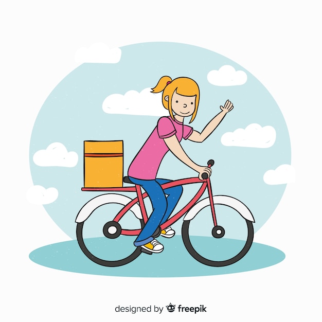 Fiets levering concept