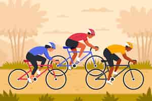 Gratis vector fiets race sport illustratie