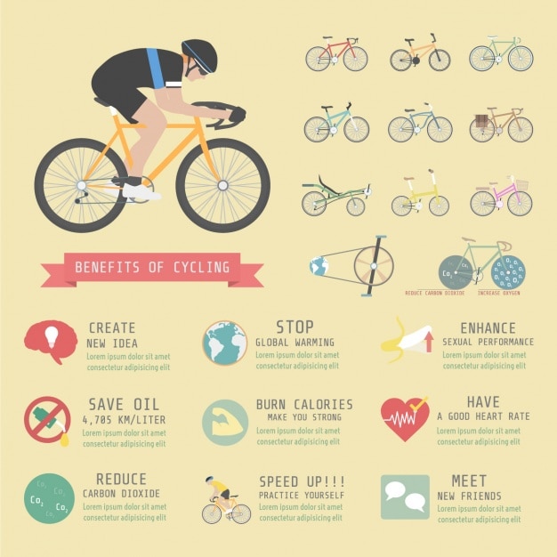 Fietsen infographic template