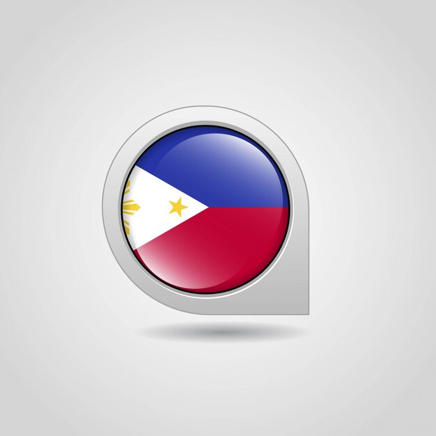 Filippijnen vlag kaart navigatie ontwerp vector