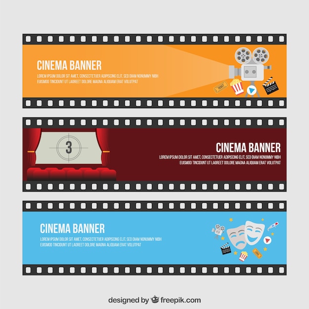 Film banners set in de kleuren