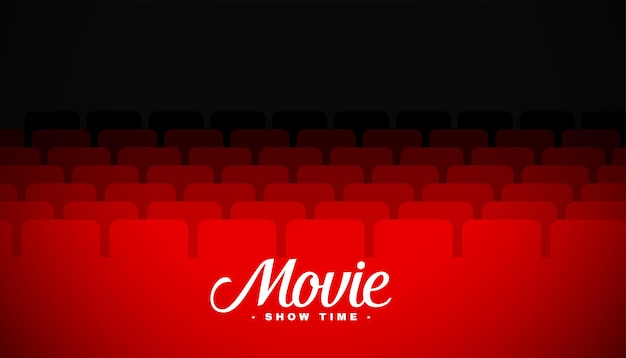 Gratis vector film rij stoelen bioscoop theater achtergrond