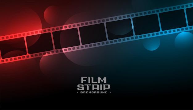 Gratis vector filmstrip met lichteffect bioscoopachtergrond