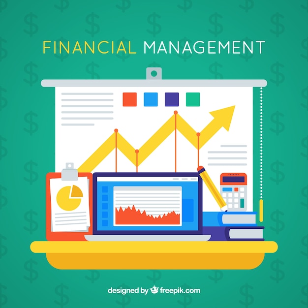 Financiële management graphics en elementen